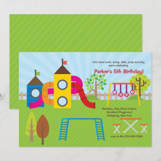 Einladung zum Spielplatz (Vorne/Hinten)