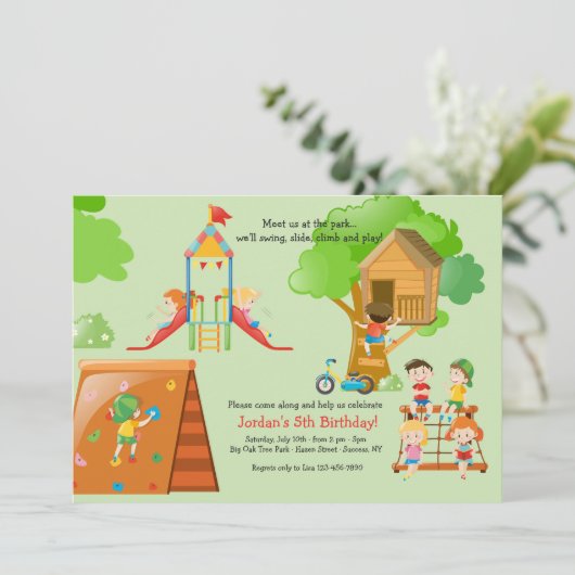 Einladung zum Spielplatz (Stehend Vorderseite)