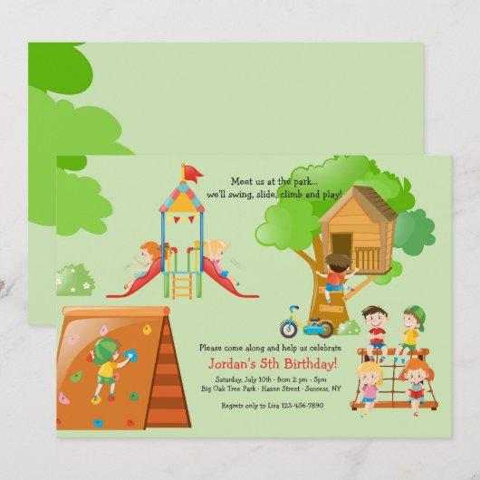 Einladung zum Spielplatz (Vorne/Hinten)