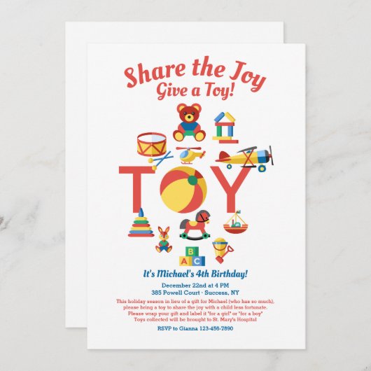 Einladung zum Spielzeugantrieb (Vorne/Hinten)