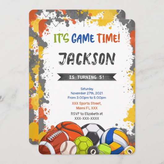 Einladung zum Sport (Vorne/Hinten)