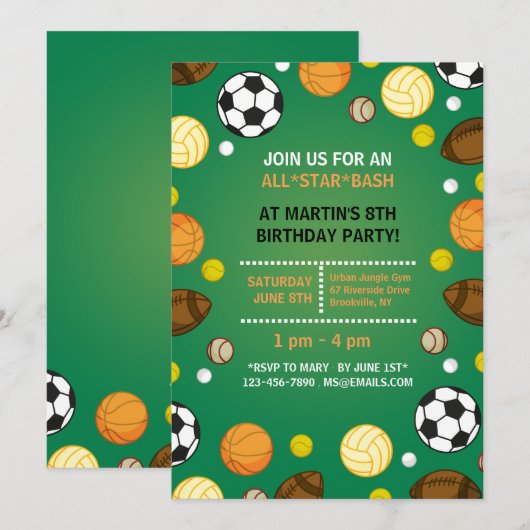 Einladung zum Sport (Vorne/Hinten)