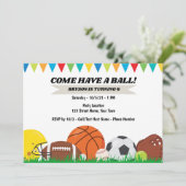 Einladung zum Sport zum Geburtstag (Stehend Vorderseite)