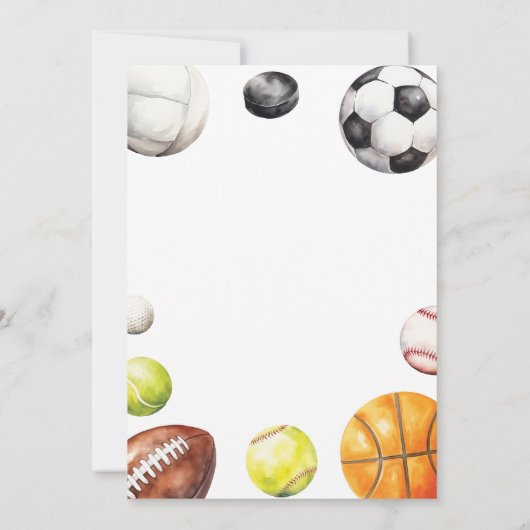 Einladung zum Sport zum Geburtstag (Rückseite)