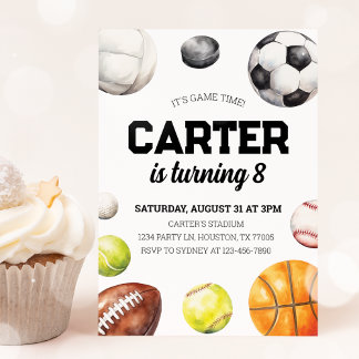 Einladung zum Sport zum Geburtstag