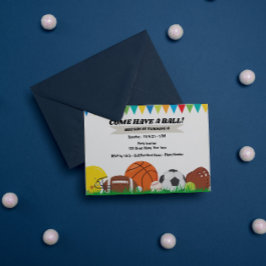 Einladung zum Sport zum Geburtstag