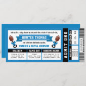 Einladung zum Sportzeitraum Baby Shower, Black, Bl (Vorne/Hinten)