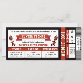 Einladung zum Sportzeitraum Baby Shower, schwarz, 