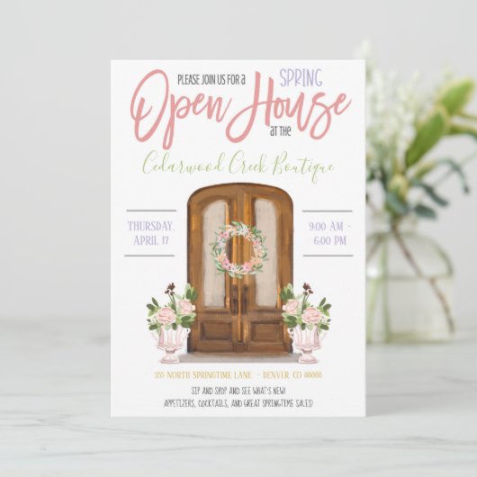 Einladung zum Spring Open House (Stehend Vorderseite)