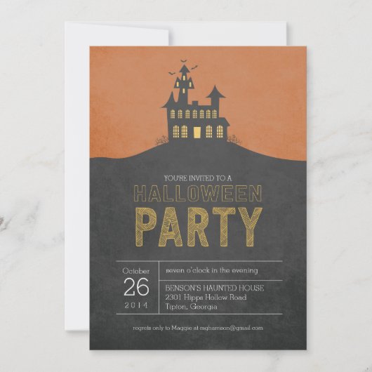 Einladung zum Spuk Halloween-Party (Vorderseite)