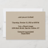 Einladung zum Spuk Halloween-Party (Rückseite)