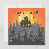 Einladung zum Spuk Halloween-Party (Rückseite)