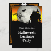 Einladung zum Spuk Halloween-Party (Vorne/Hinten)