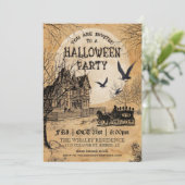 Einladung zum Spuk Halloween-Party (Stehend Vorderseite)