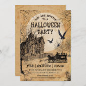 Einladung zum Spuk Halloween-Party (Vorne/Hinten)