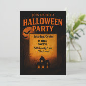 Einladung zum Spuk Halloween-Party | unheimlich (Stehend Vorderseite)