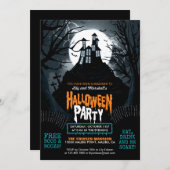 Einladung zum Spuk Haus Halloween-Party (Vorne/Hinten)