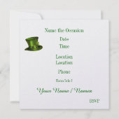 Einladung zum St. Patrick's Day (Rückseite)