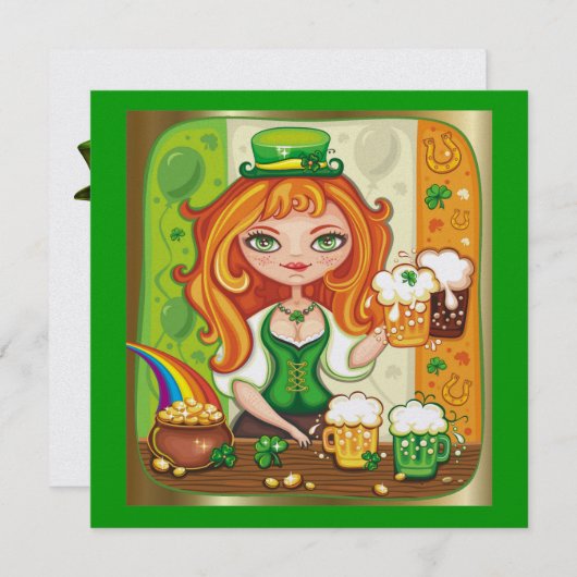 Einladung zum St. Patrick's Day (Vorne/Hinten)