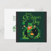 Einladung zum St. Patrick's Day Leprechaun (Vorne/Hinten)