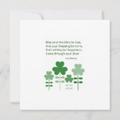 Einladung zum St. Patrick's Day Leprechaun (Rückseite)