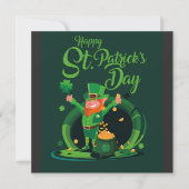 Einladung zum St. Patrick's Day Leprechaun (Vorderseite)