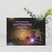 Einladung zum städtischen Skateboarder (Stehend Vorderseite)