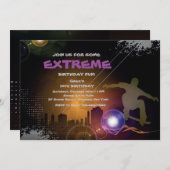 Einladung zum städtischen Skateboarder (Vorne/Hinten)