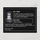 Einladung zum Start des Schwarzen Buches - Buchabd Postkarte (Rückseite)