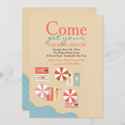 Einladung zum Strand (Vorne/Hinten)