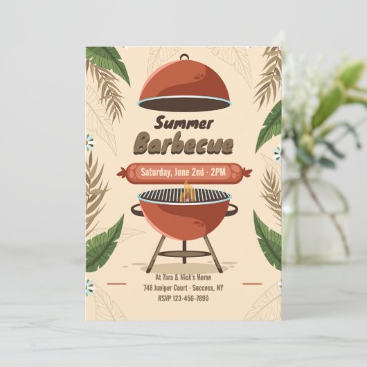 Einladung zum Summer Barbecue (Stehend Vorderseite)