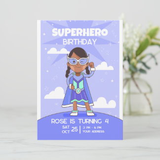 Einladung zum Superhelden zum Geburtstag, Mädchen 