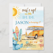 Einladung zum Surfen am Geburtstag (Vorderseite)
