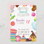 Einladung zum süßen Geburtstag (Vorne/Hinten)