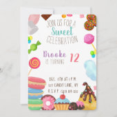 Einladung zum süßen Geburtstag (Vorderseite)