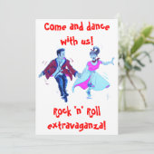 Einladung zum Swing Rock and Roll (Stehend Vorderseite)