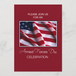 Einladung zum Tag der Streitkräfte, Flagge am Rote