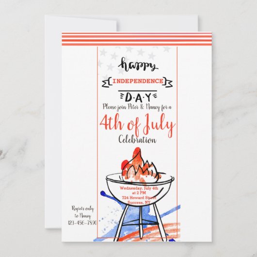 Einladung zum Tag der Unabhängigkeit (Vorderseite)