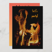 Einladung zum Tanzen Flammen (Vorne/Hinten)