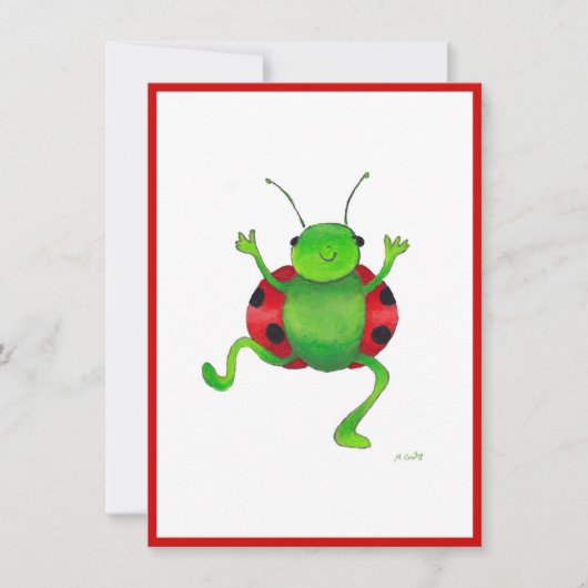 Einladung zum Tanzen "ladybug" (Vorderseite)