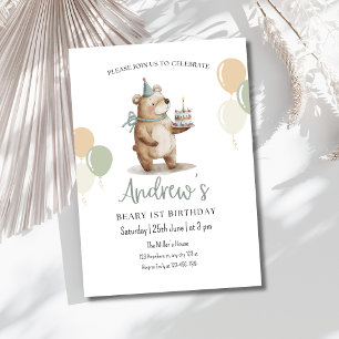 Einladung zum Teddybär-Geburtstag, Beary 1. Geburt