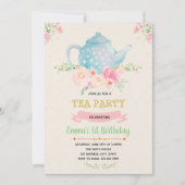 Einladung zum Teeburtstag (Vorderseite)