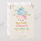 Einladung zum Teeburtstag (Vorne/Hinten)