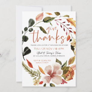 Einladung zum Thanksgiving-Dinner - Dankeschön Her