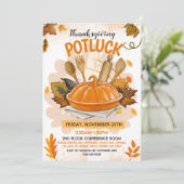 Einladung zum Thanksgiving-Potluck (Stehend Vorderseite)