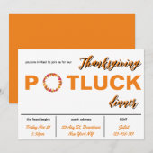 Einladung zum Thanksgiving-Potluck-Dinner (Vorne/Hinten)