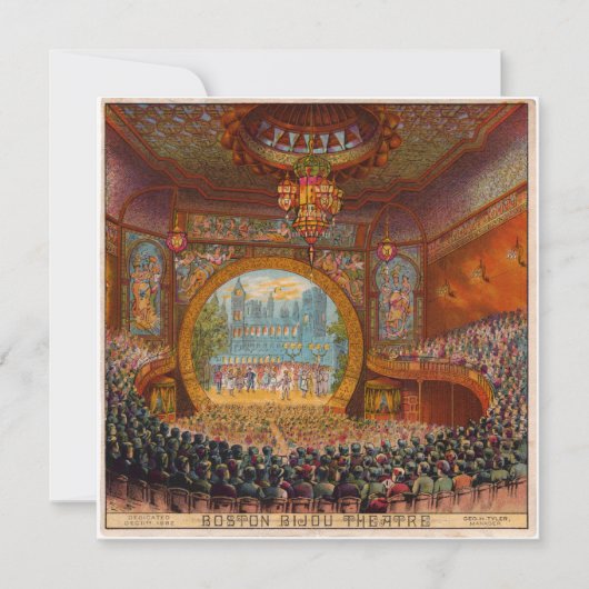 Einladung zum Theater Boston Bijou (Vorderseite)