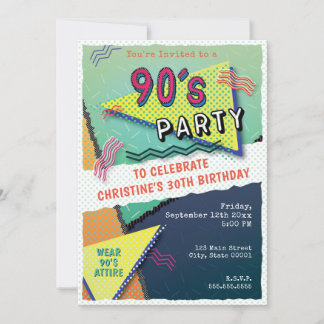 Einladung zum Thema "90er PARTY"
