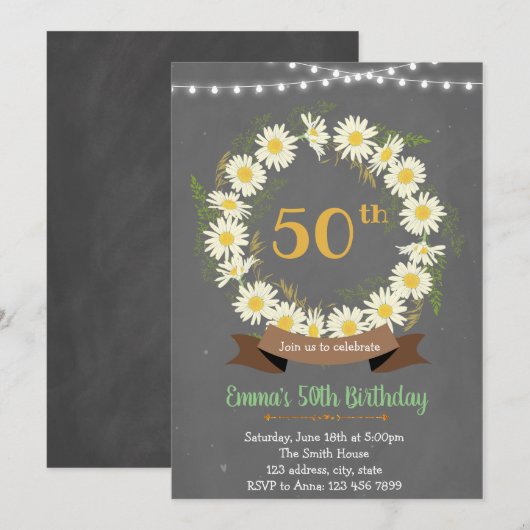 Einladung zum Thema Daisy (Vorne/Hinten)