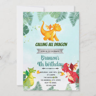 Einladung zum Thema Drache und Ritter